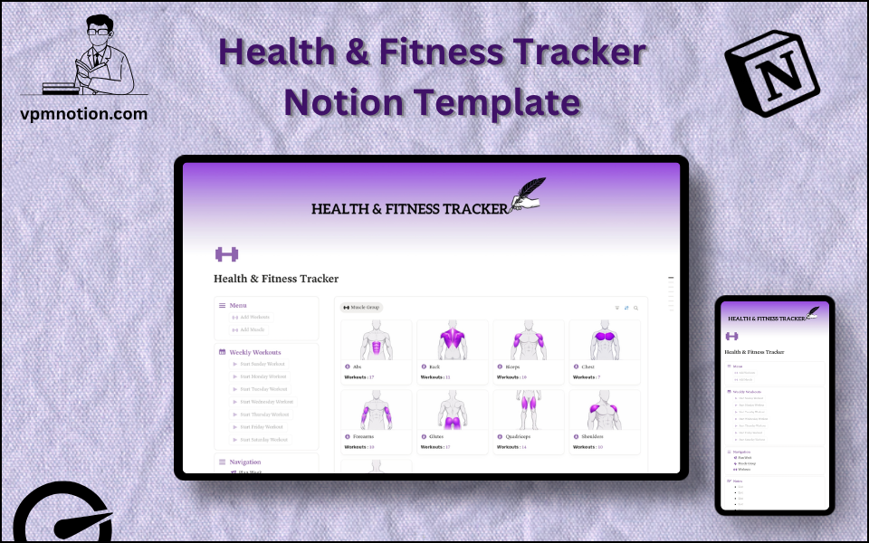 Health & Fitness Tracker Notion template