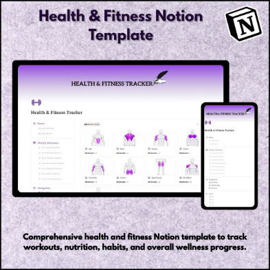 Health & Fitness Tracker Notion template