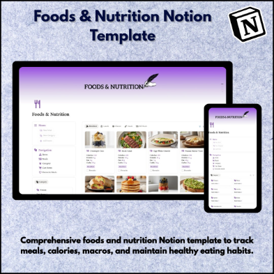 Foods & Nutrition Notion template