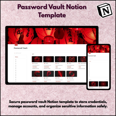 Password Vault Notion template