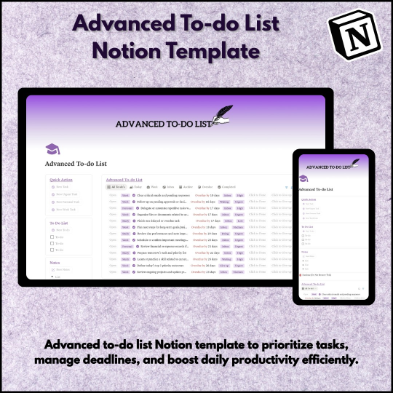 Advanced To-Do List Notion template