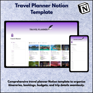 Travel Planner Notion template