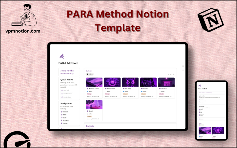PARA Method Notion template