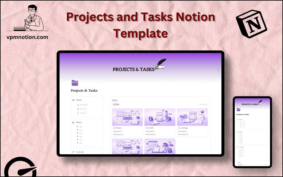 Projects & Tasks Notion template