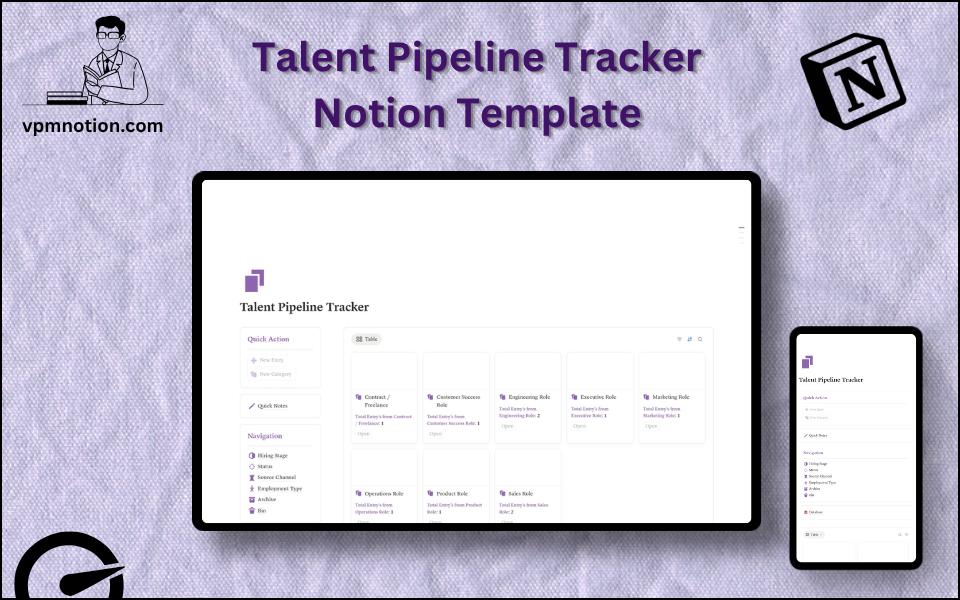 Talent Pipeline Tracker Notion template