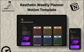 Aesthetic Weekly Planner Notion Template for Students – Beautiful Study Schedule Dashboard