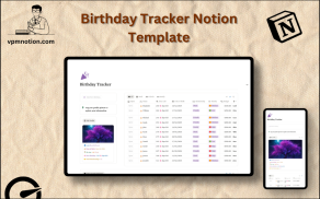 Birthday Tracker Notion Template 2026 – Contact Birthdays and Reminders Dashboard