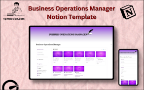 Business Operations Manager Notion Template – SOPs and Process Management Dashboard