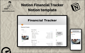 Notion Financial Tracker Template 2026 – Income Expense and Savings Dashboard