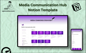 Media Communication Hub Notion Template – PR and Content Planning Dashboard